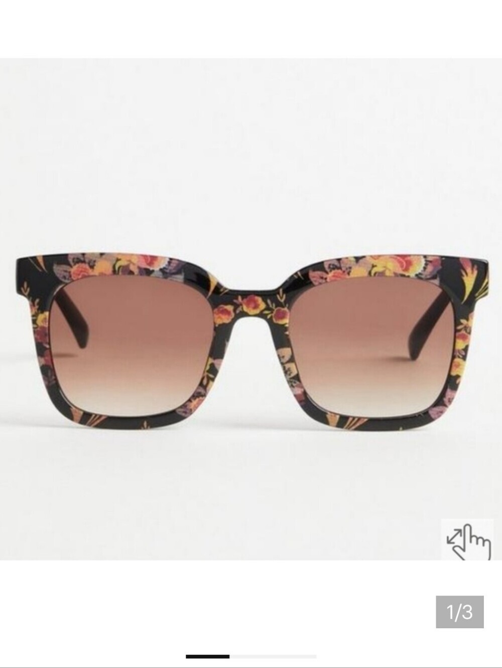 🆕️🌸FLORAL SQUARE SMOKE LENS SUNGLASSES🌸